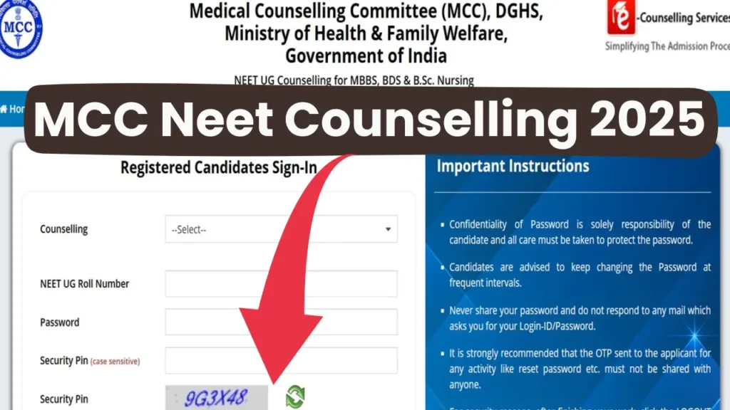 MCC Neet Counselling 2025