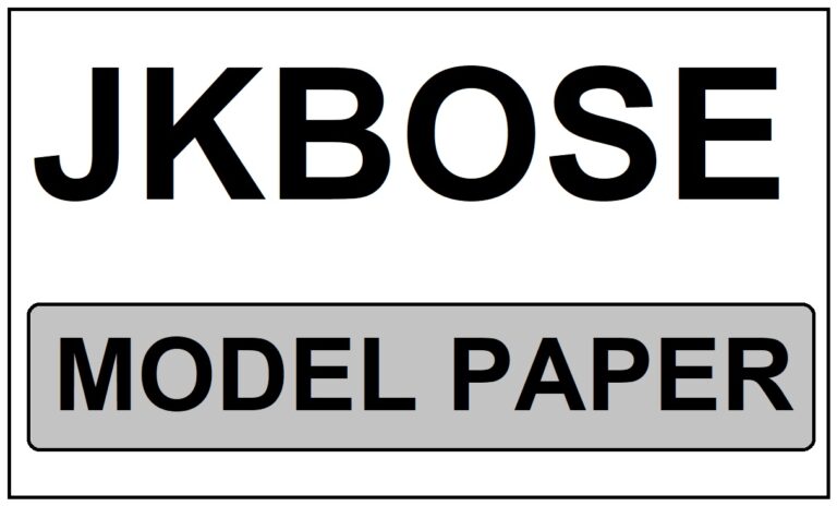 JKBOSE 12th Model Paper 2025