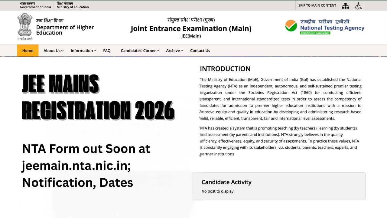 JEE Mains Registration 2026